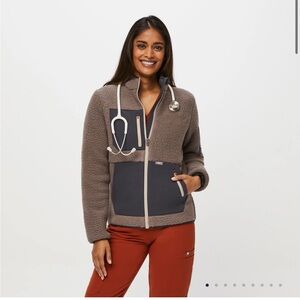 NWOT FIGS On Shift Sherpa Fleece Jacket